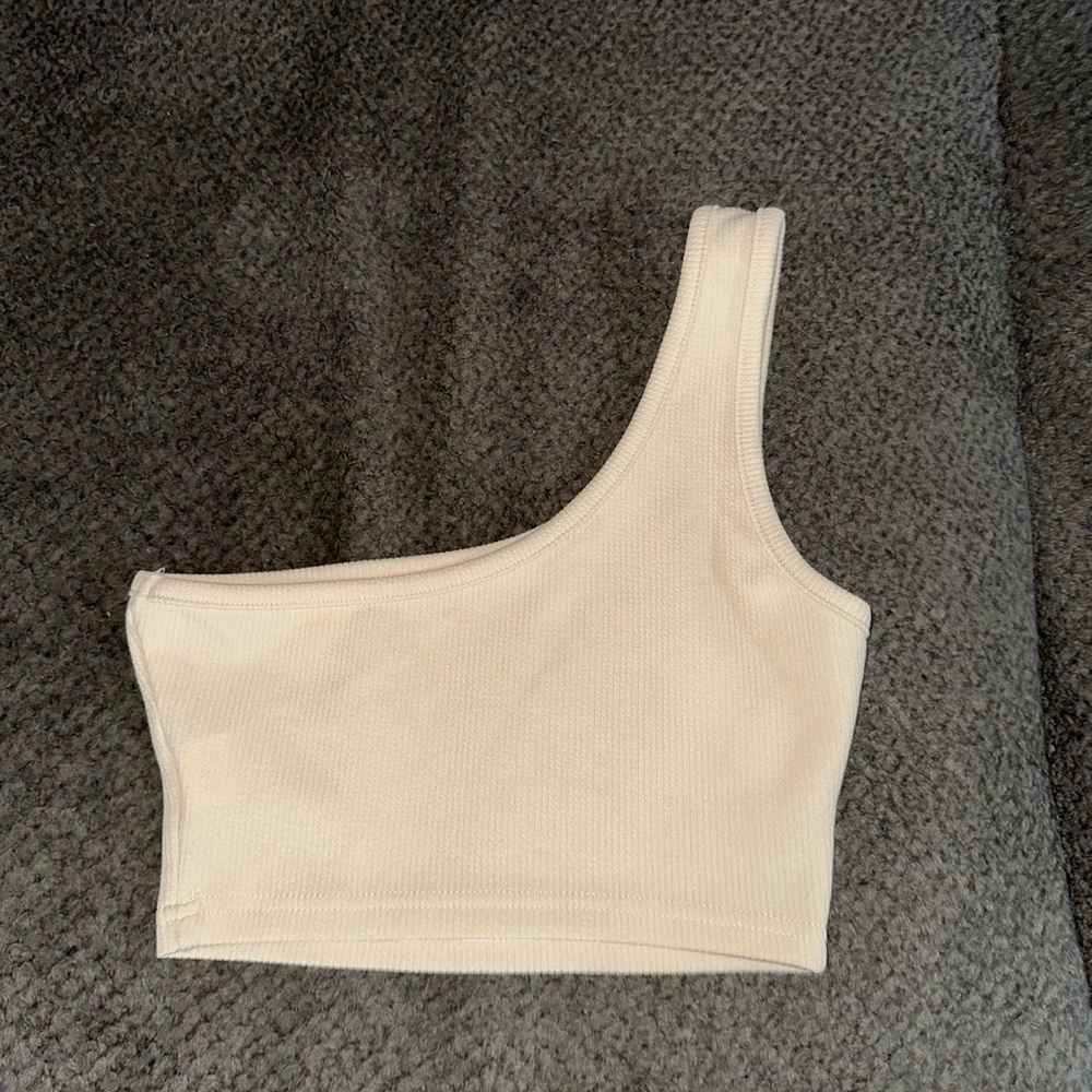 Asymmetrical Cream Top